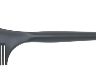 JPP049 DC-1 black Кисть для окрашивания волос DEWAL черная с расческой с белой прямой щетиной узкая 45 мм