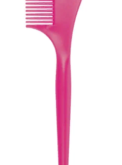 JPP048-1 pink Кисть для окрашивания волос DEWAL розовая с белой прямой щетиной узкая 45 мм